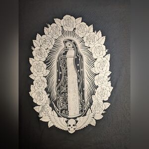 Rebel8 Men's Black Graphic Tee with Intricate Design